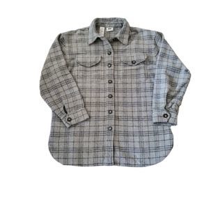 DKNY Wool Plaid Flannel Jacket